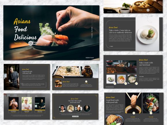 Asians Food PowerPoint: A Design Asset for Culinary Brands