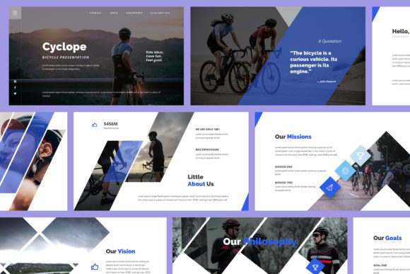 Cyclope Bicycle Keynote Template: Clean Design for Clear Messages