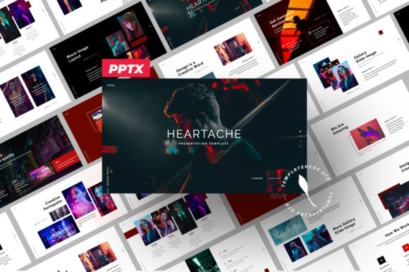 Heartache Creative PowerPoint: Modern Design for Impactful Presentations
