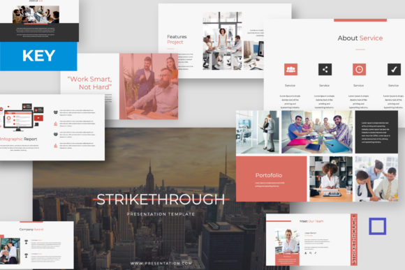 Strikethrough Business Keynote: A Modern Template for Your Next Presentation