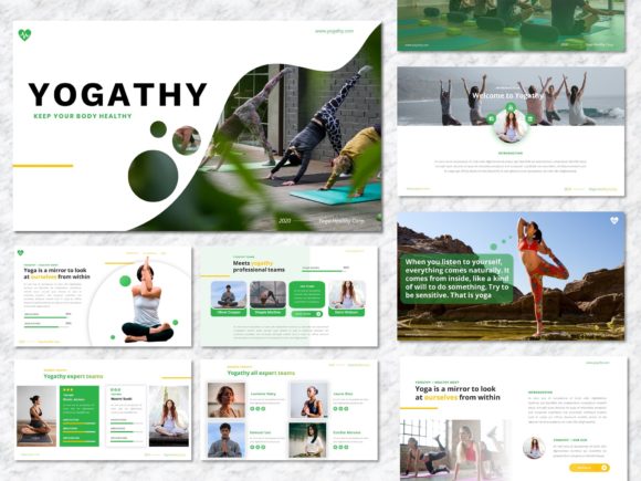 Yogathy: A Modern Yoga PowerPoint Template for Professionals
