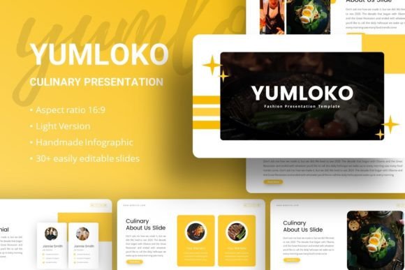 Yumloko: A Flexible Template for Modern Culinary Presentations